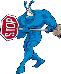 Tick with Stop Sign